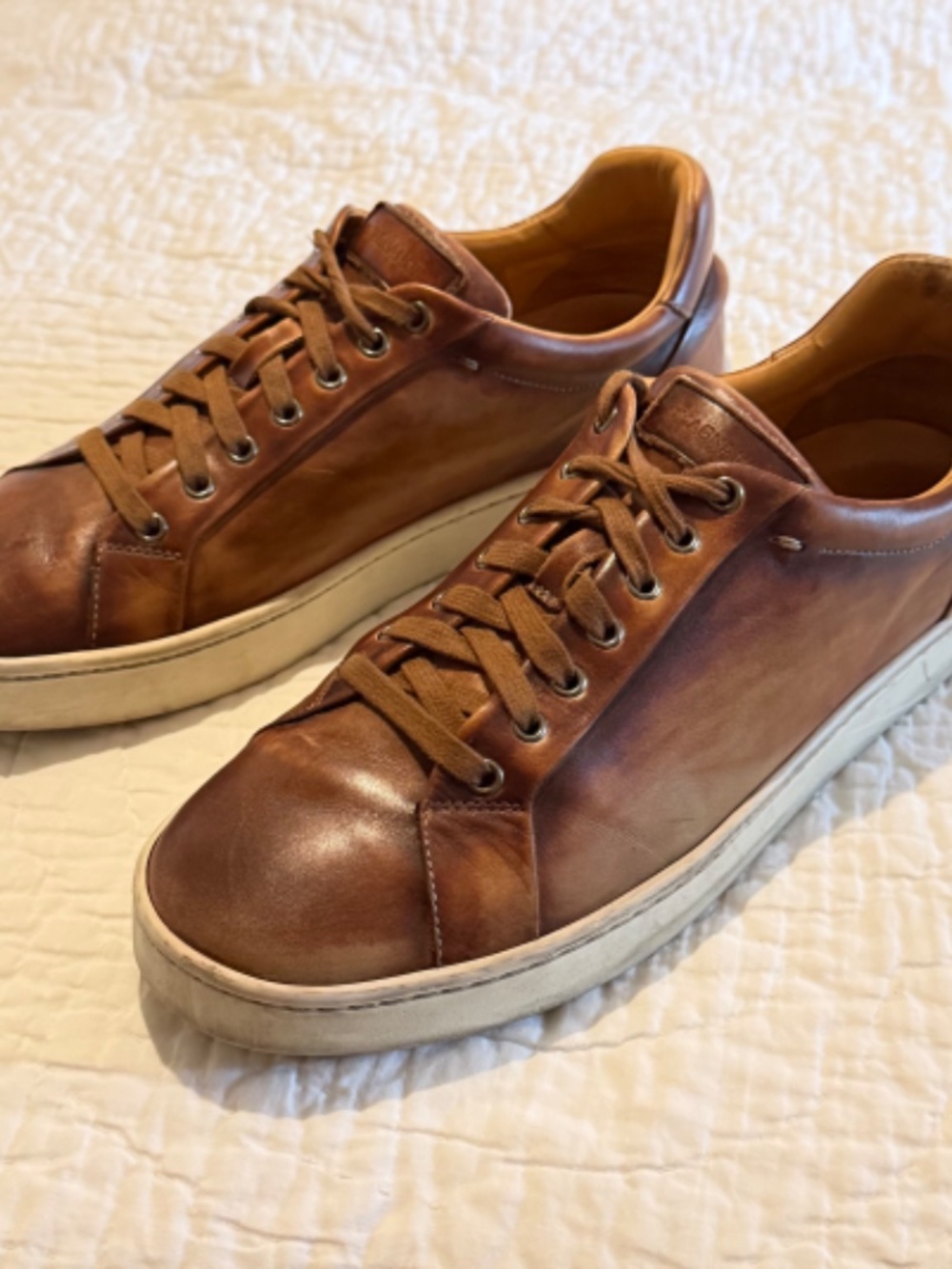 Magnanni Brown Leather Sneakers